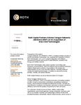 Roth Capital Partners Advises Ceragon Networks (NASDAQ:CRNT) on its Acquisition of End 2 End Technologies