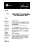 Roth Capital Partners acted as Co-Manager for Turning Point Brands, Inc. (NYSE: TPB) in its $300 Million Senior Secured Notes Offering