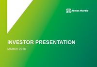 Investor Roadshow Presentation - March 2018