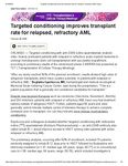 Actinium in Healio’s HemOnc Today article “Targeted Conditioning improves transplant rate for relapsed, refractory AML”