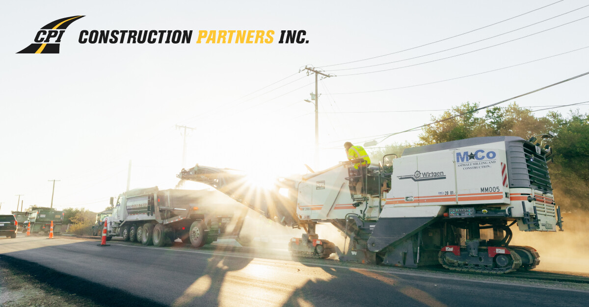 Construction Partners, Inc.、2026年度第1四半期決算発表および電話会議のスケジュールを発表 :: Construction Partners, Inc. (ROAD)