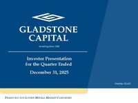 Gladstone Capital Investor Presentation - December 31, 2025