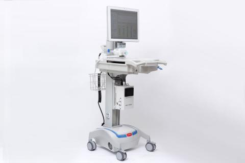 Draper’s microAnalyzer™ is a portable device that can fit on a hospital cart for immediate access at the point-of-care.