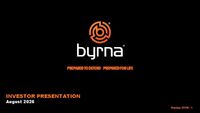 Investor Presentation August 2026