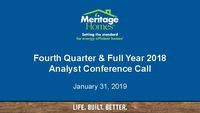 4th Quarter 2018 Conference Call - Slides
