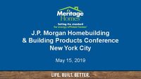 J.P. Morgan Homebuilding & Building Products Conference