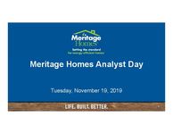 Meritage Homes Analyst Day - Slides