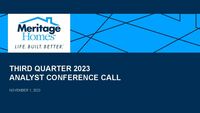 3rd Quarter 2023 Conference Call - Slides
