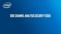 Intel Investor Call Regarding Security Research Findings