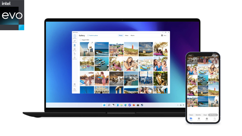 With Intel Unison, extend the power of the PC and enjoy the ease of taking a photo or a video on your phone and seamlessly editing it on your PC. (Credit: Intel Corporation)