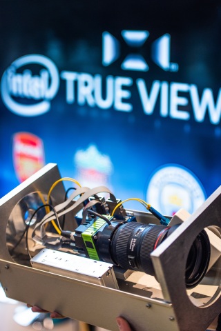 Intel Corporation, in partnership with Arsenal FC, Liverpool FC and Manchester City, will deliver immersive experiences via Intel True View at Emirates Stadium, Anfield and the Etihad Stadium. Intel True View transforms volumetric video data captured from 38 5K ultra-high-definition cameras into immersive 3D replays. Fans worldwide will enjoy the biggest moments of the match from every angle. (Credit: Intel Corporation)