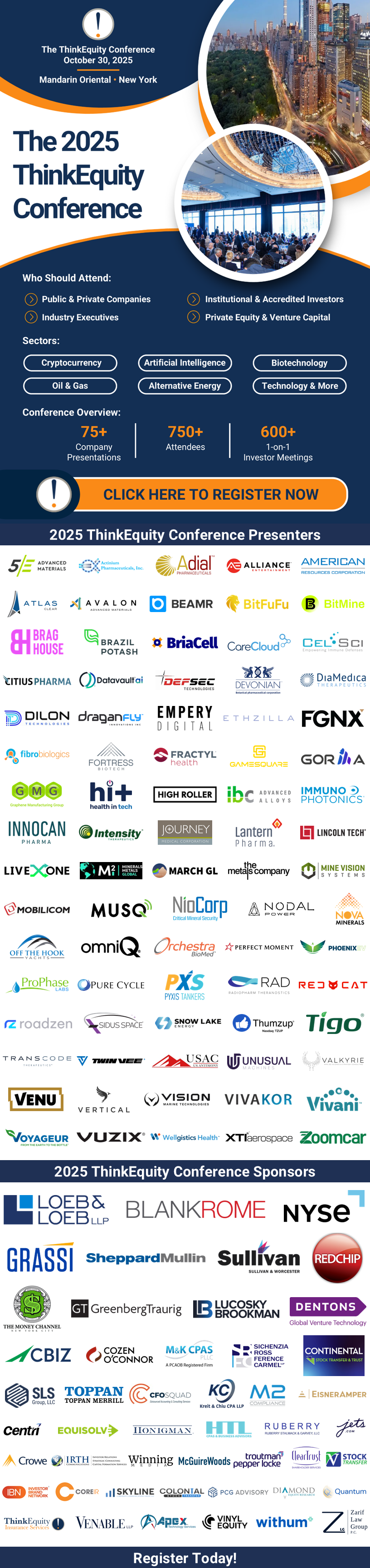 ThinkEquity conference flyer