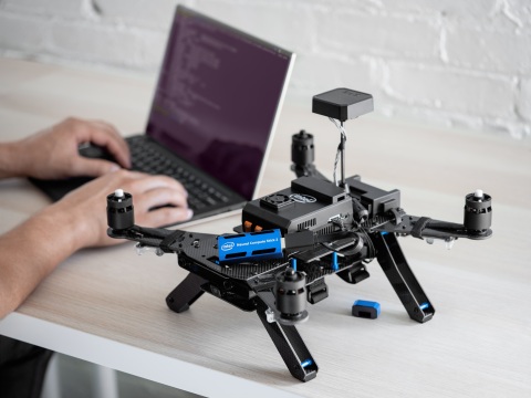 For developers working on a smart camera, a drone, an industrial robot or a smart home device, the Intel Neural Compute Stick 2 offers what's needed to prototype faster and smarter. The Intel NCS 2 runs on a standard USB 3.0 port and requires no additional hardware. Intel Corporation introduces the Intel Neural Compute Stick 2 on Nov. 14, 2018, at Intel AI Devcon in Beijing. (Credit: Intel Corporation)