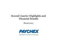  Second Quarter 2023 Investor Presentation
