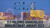 CLS Holdings Shareholder Announcement January 2023 (Video)