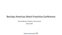 Bank of America President, International, Bernard Mensah at Barclays Americas Select Franchise Conference