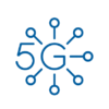 5G NR CBRS, C-Band, mmWave Technology Button Icon