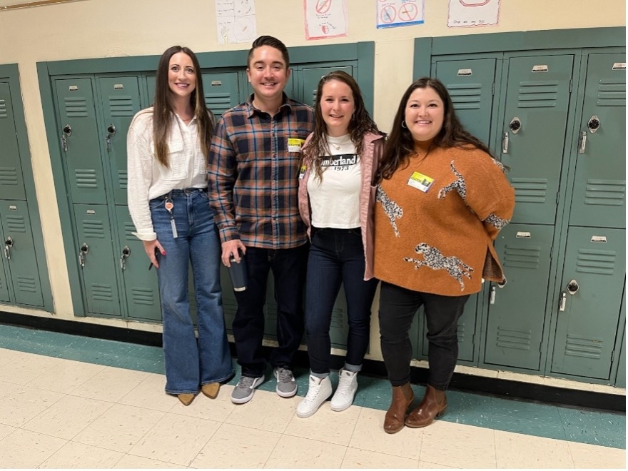 Volunteers from Kontoor Brands at Lincoln Middle School