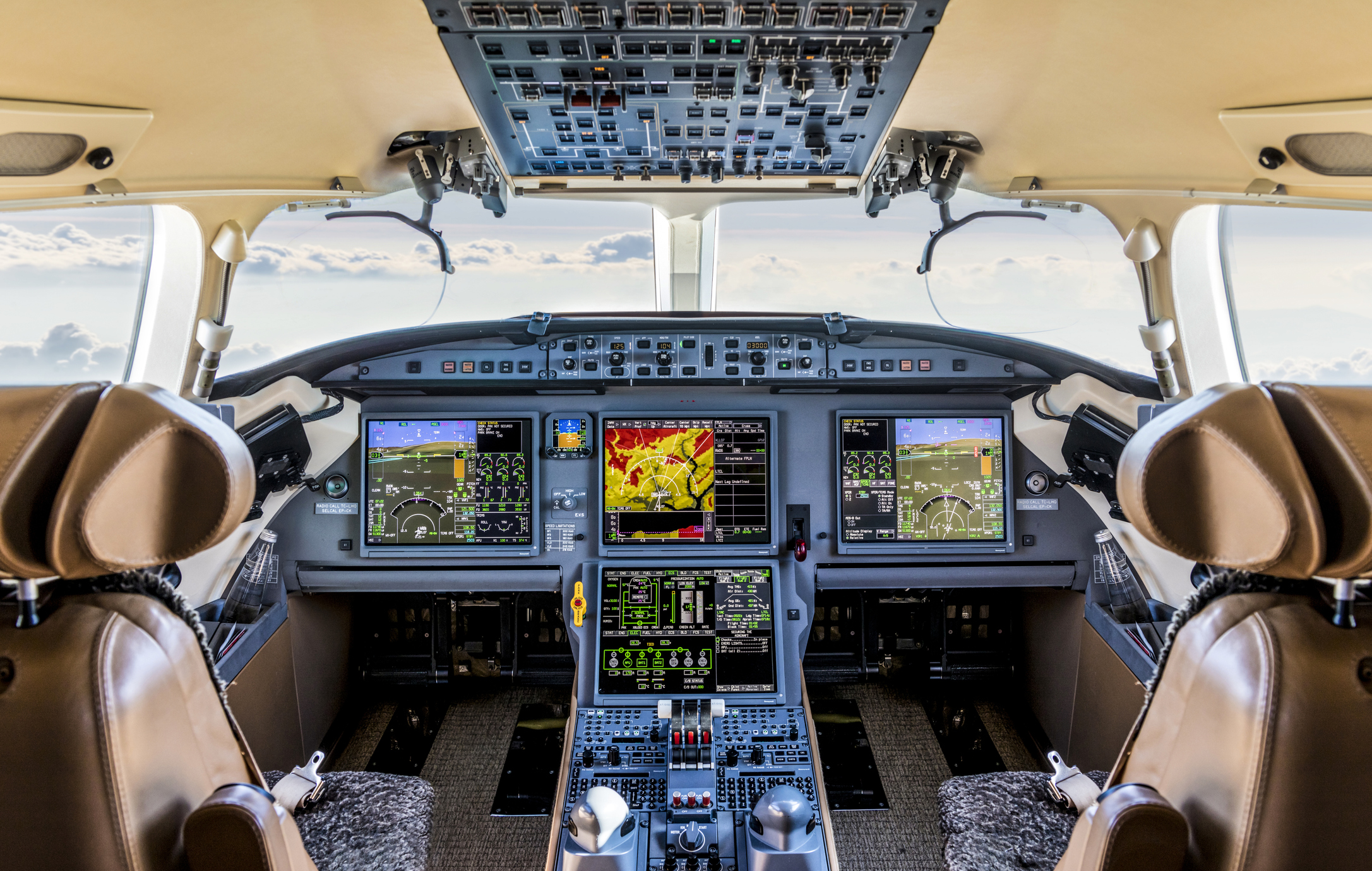 cockpit of a plane 