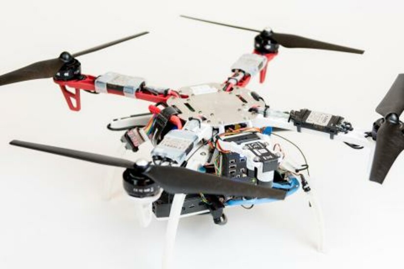 A UAV equipped with vision for GPS-denied navigation by a team from Draper and MIT.