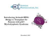 Webcast to Introduce New Clinical Initiative in Collaboration with Leading Hematologist Dr. Gail Roboz PDF