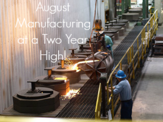 August Manufacturing at a Two Year High