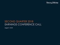 Second Quarter 2018 Earnings Conference Call Presentation