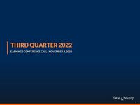Third Quarter 2022 Earnings Conference Call Presentation