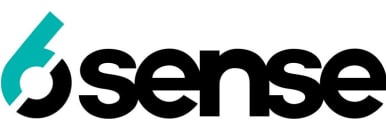 typographic logo for 6sense
