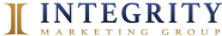 typographic logo for Integrity Marketing Group