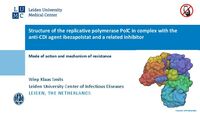 Smits presentation at ICDS Conference, September 2024 “Structure of the replicative polymerase PolC in complex with the anti-CDI agent ibezapolstat and a related inhibitor.”