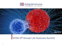 Adaptimmune at Sun Trust Life Sciences Summit in NYC for 1:1 meetings
