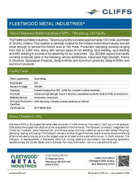 Fleetwood Metal Industries -- Tillsonburg
