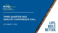 3rd Quarter 2022 Conference Call - Slides