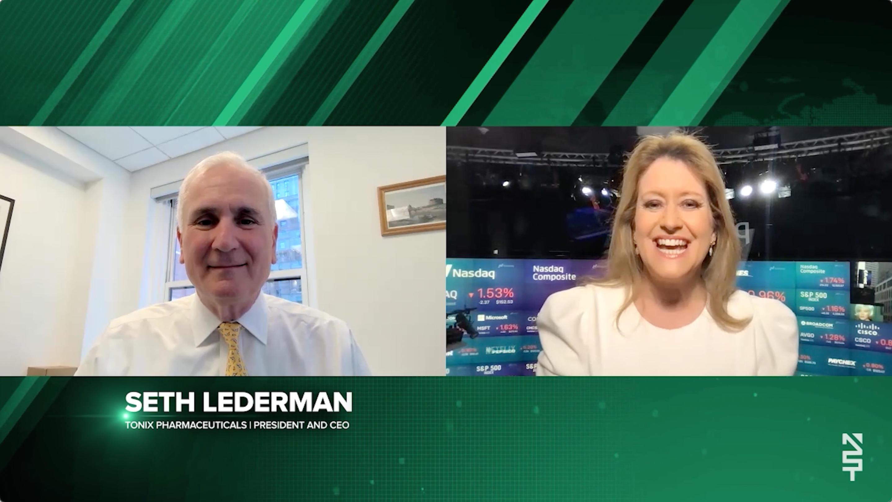 Interview with Dr. Seth Lederman, CEO of Tonix Pharmaceuticals (NASDAQ: TNXP), by journalist Jane King