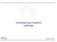 Technology Value Proposition – Lightbridge, Published by Pace Global, a Siemens Business