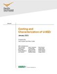 Casting and Characterization of U-50Zr, published by Pacific Northwest National Laboratory