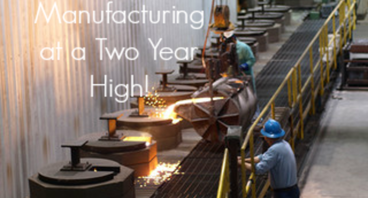 August Manufacturing at a Two Year High