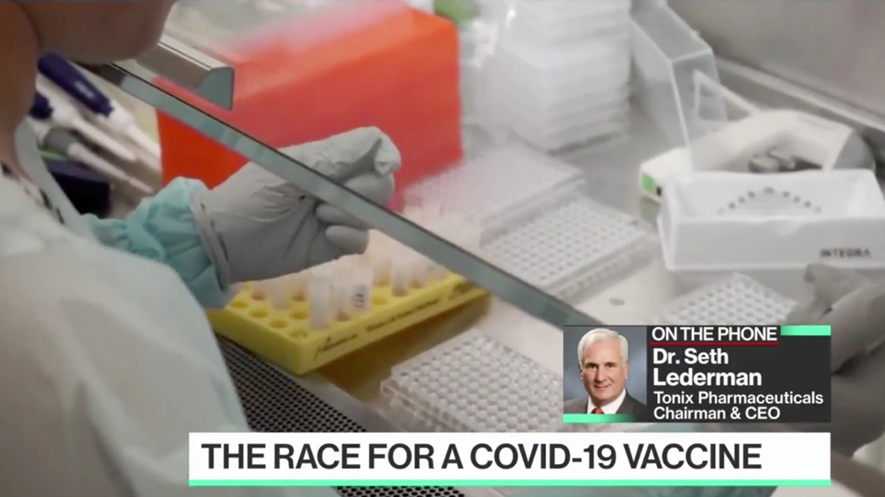 Dr. Seth Lederman interviewed on Bloomberg TV to discuss the goals & timeline for development of TNX-1800, Tonix’s live replicating COVID-19 vaccine candidate.