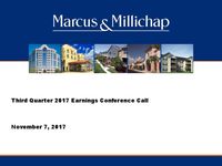 Third Quarter 2017 Earnings Conference Call Presentation