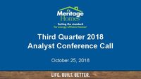 3rd Quarter 2018 Conference Call - Slides