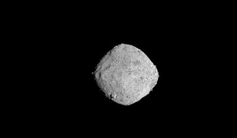 The Natural Feature Tracking team has developed a catalog of feature terrain models of the surface of the asteroid Bennu, pictured here, to ensure a precise descent and sample collection touchdown of the spacecraft. Credit: NASA/Goddard/ University of Arizona