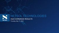 NETSOL Technologies Q3 2023 Earnings Presentation