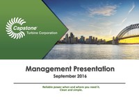 Management Presentation - September 2016