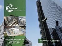 Q3 FY2019 Capstone Turbine Corporation Earnings Presentation