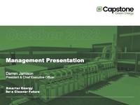 Management Presentation - October 2022