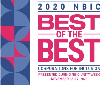 Logo for 2020 NBIC award: Best of the Best Corporations for Inclusion. Presented During NBIC Unity Week, November 16-19, 2020.