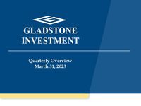Investor Presentation as of March 31, 2023