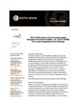 ROTH MKM acted as Sole Placement Agent Manager for Danimer Scientific, Inc. (NYSE: DNMR) in its recent Registered Direct Offerings