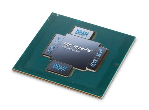 The Intel® Stratix® 10 MX FPGA is the industry's first field programmable gate array (FPGA) with integrated High Bandwidth Memory DRAM (HBM2). By integrating the FPGA and the HBM2, Intel Stratix 10 MX FPGAs offer up to 10 times the memory bandwidth compared with standalone DDR memory solutions. (Credit: Intel Corporation)